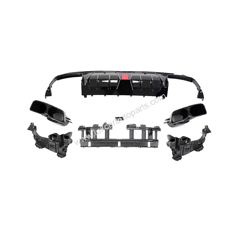 Mercedes C-Class 14-20 W205 Brabus Rear Diffuser With Exhaust Tips (Fit For AMG 