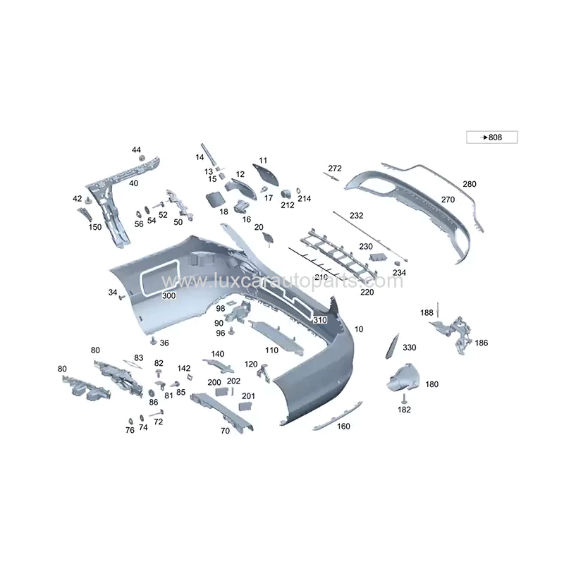 Mercedes C-Class 2015-2018 W205 OE Rear Bumper (OEM:2058856038)