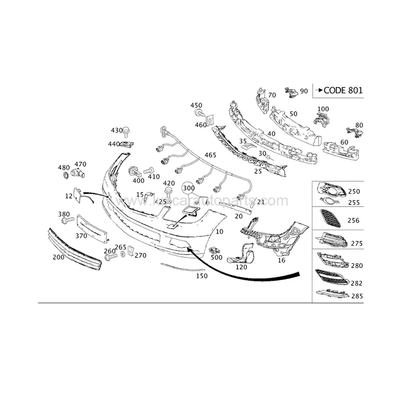 mercedes-benz-c-class-w204-oe-front-bumper