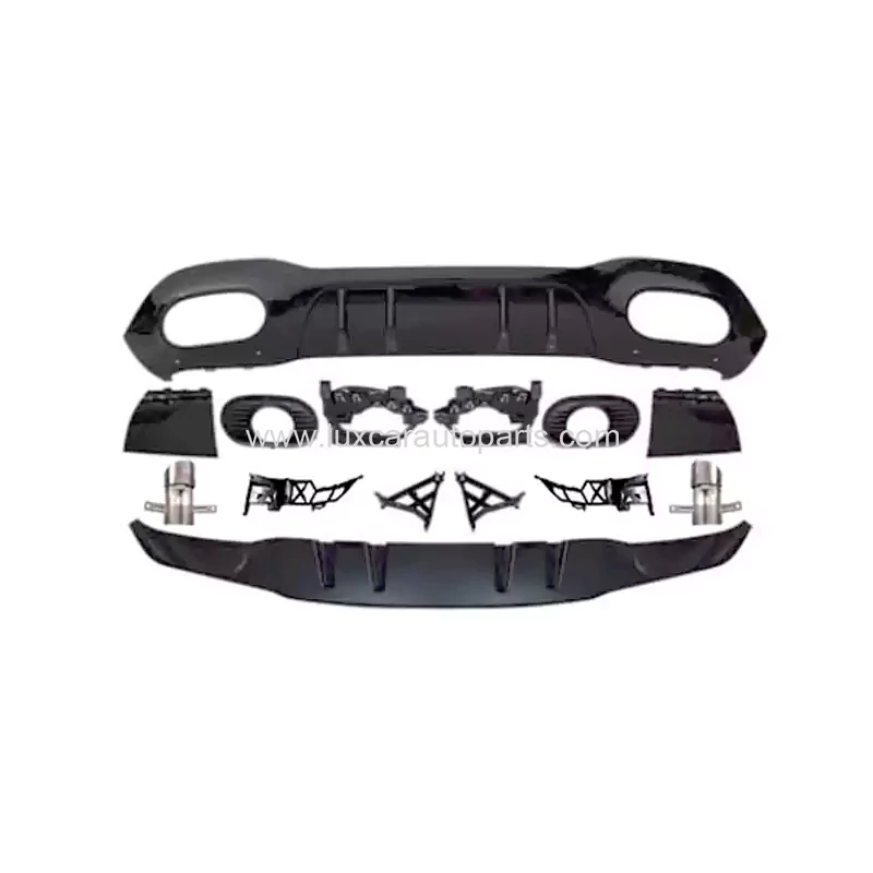 Mercedes A-Class A35 Rear Diffuser With Exhaust Tips (Fit For AMG Line) (Hatchba