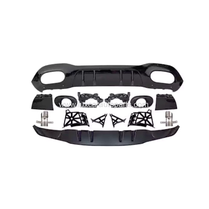 Mercedes A-Class A35 Rear Diffuser With Exhaust Tips (Fit For AMG Line) (Sedan)