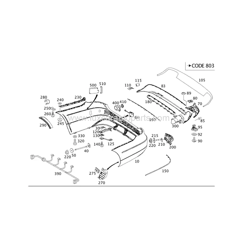 Mercedes E-Class 2014-2016 W212 Sport OE Rear Bumper (OEM:2128853538)