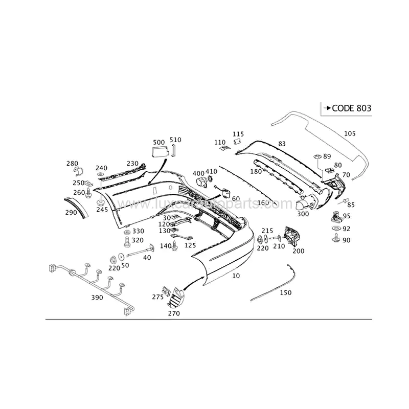 benz-e-class-w212-amg-oe-rear-bumper
