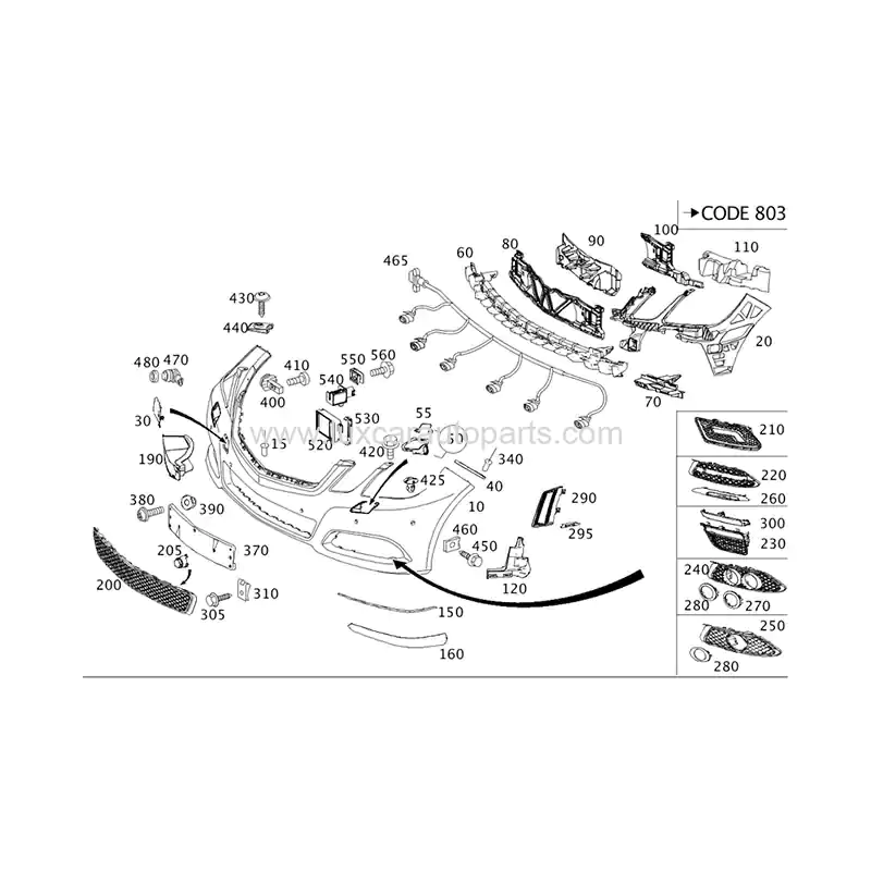 Mercedes E-Class 2014-2016 W212 Avantgarde OE Front Bumper (OEM:2128802647)