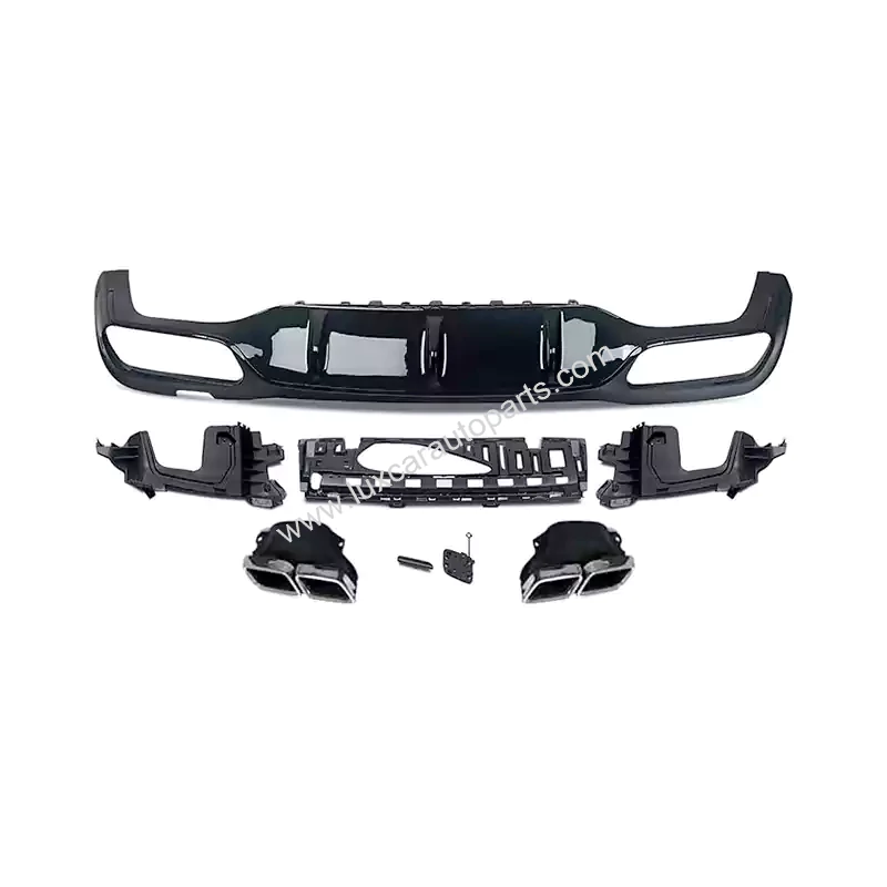 Mercedes E-Class 16-19 E63 Rear Diffuser With Exhaust Tips (Fit For AMG Line)
