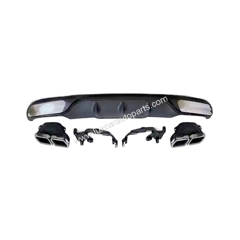 Mercedes E-Class 16-19 E63 Rear Diffuser With Exhaust Tips (Fit For Standard)