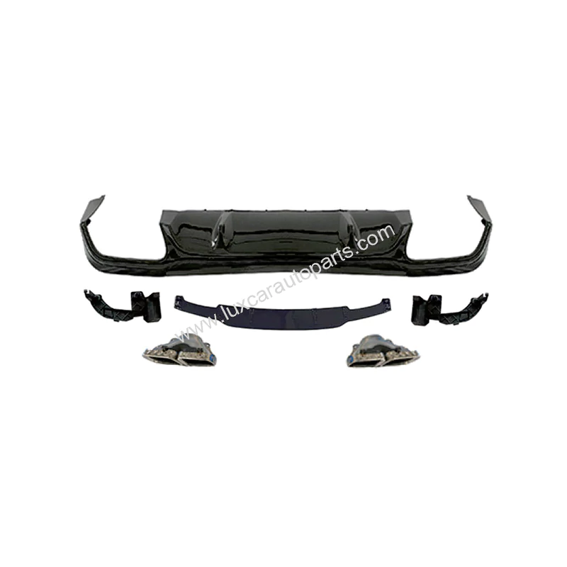 Mercedes E-Class 16-23 E63 Rear Diffuser With Exhaust Tips (Standard) 20-23