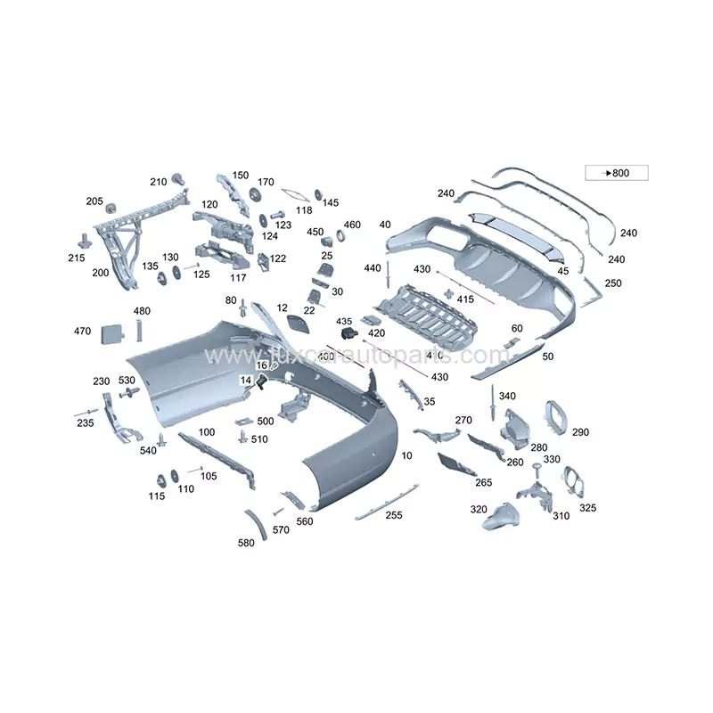 benz-e-class-w213-oe-rear-bumper