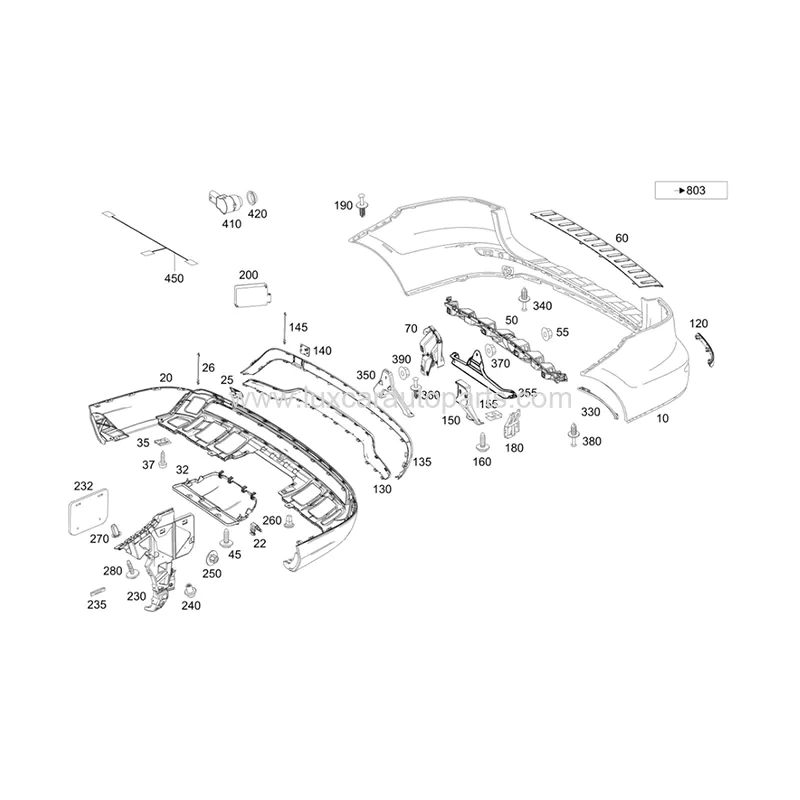 Mercedes ML W166 OE Rear Bumper (OEM:1668850625)