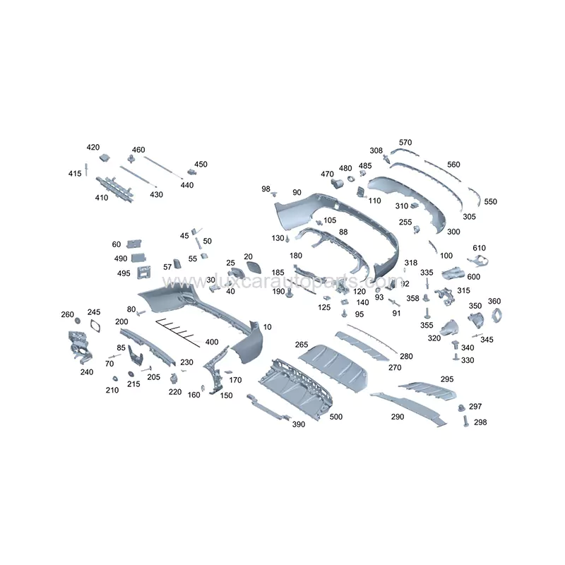 Mercedes GLC X253 2020-2022 OE Rear Bumper (OEM:2538800007)