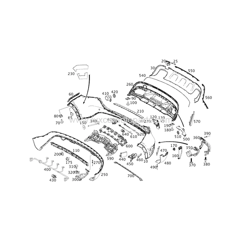 mercedes-benz-gla-x156-oe-rear-bumper