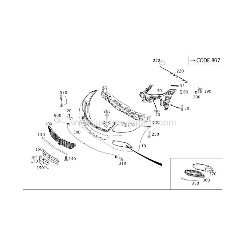 Mercedes S-Class W222 2014-2017 OE Front Bumper (OEM:2228800247)