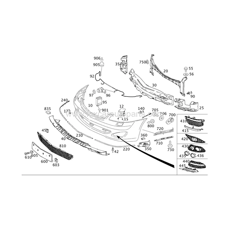 mercedes-benz-s-class-w221-oe-front-bumper